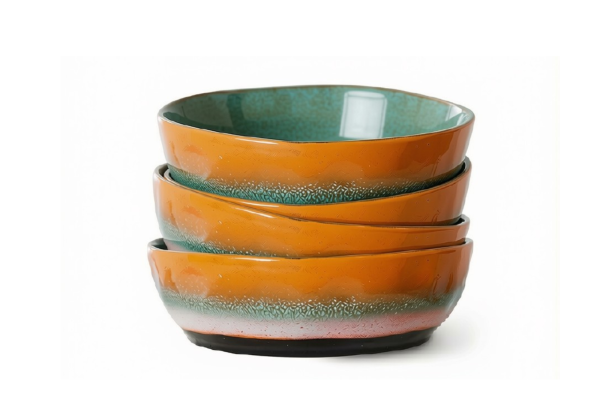 HKliving 70s Ceramics Pasta Bowls — Set of 4