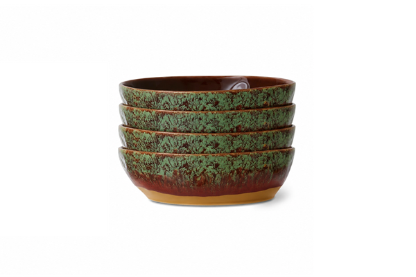 HKliving 70s Ceramics Pasta Bowls — Set of 4