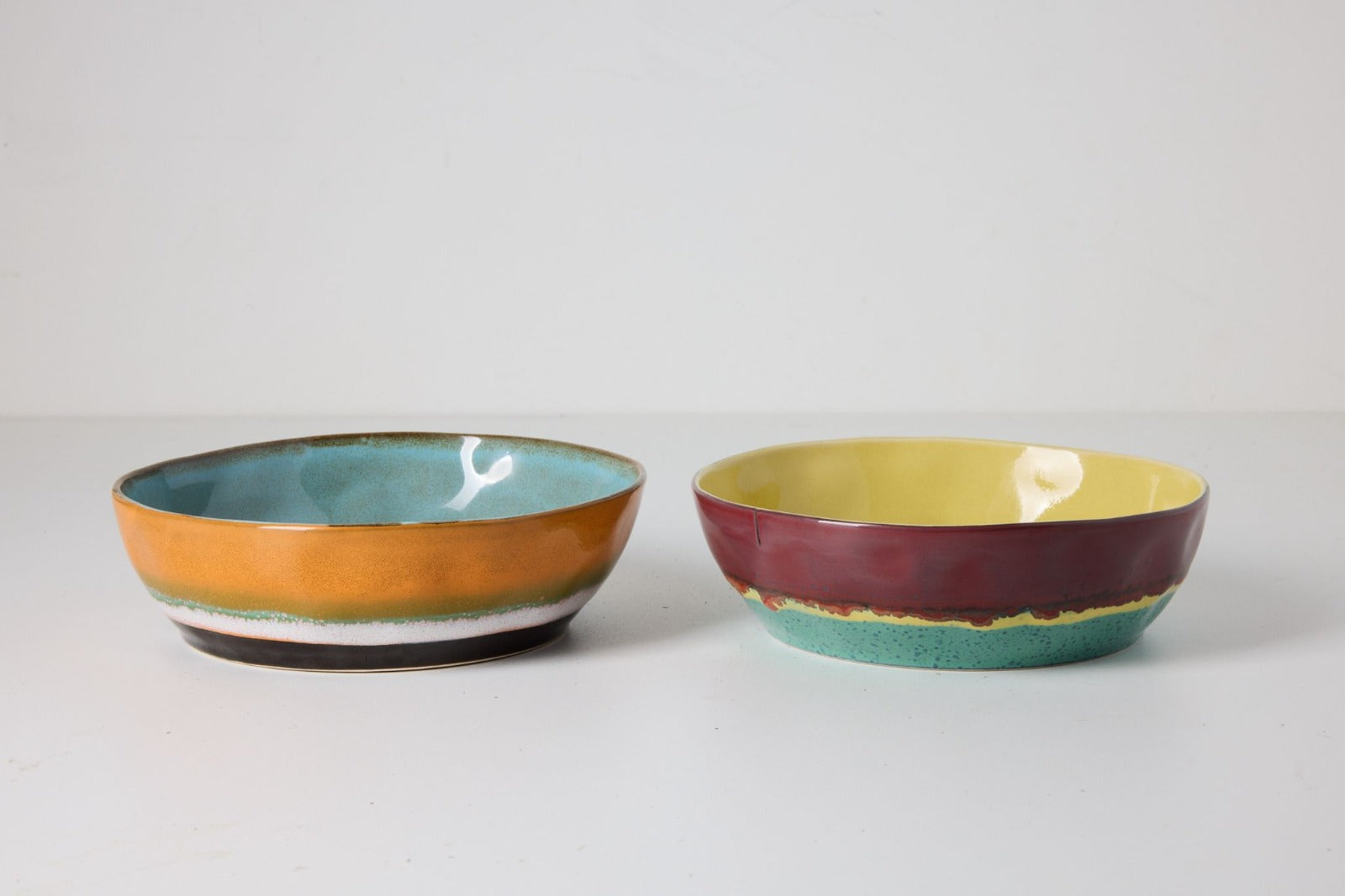 HKliving 70s Ceramics Pasta Bowls — Set of 2