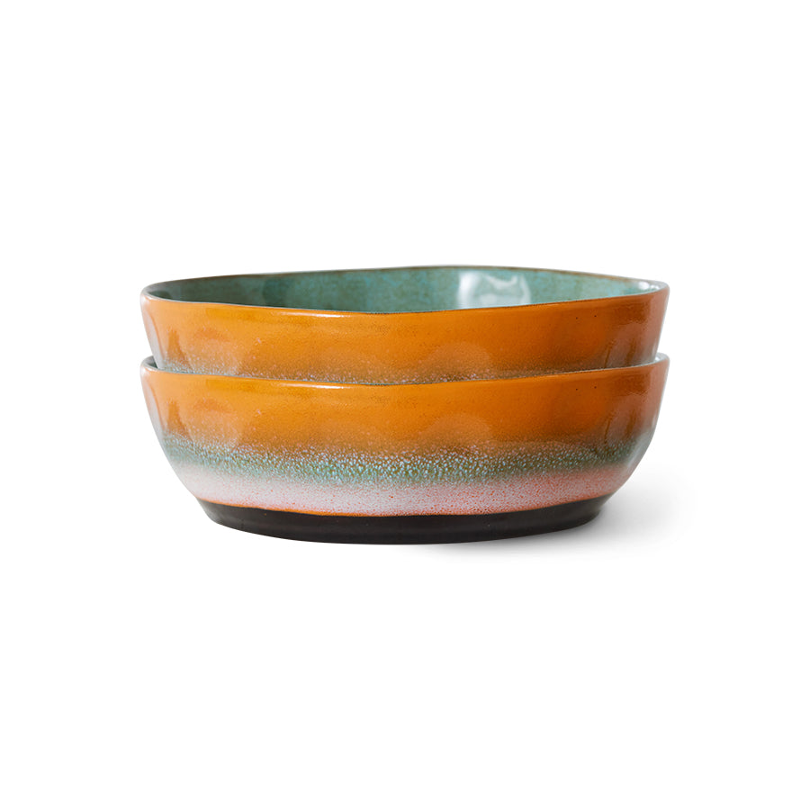 HKliving 70s Ceramics Pasta Bowls — Set of 2