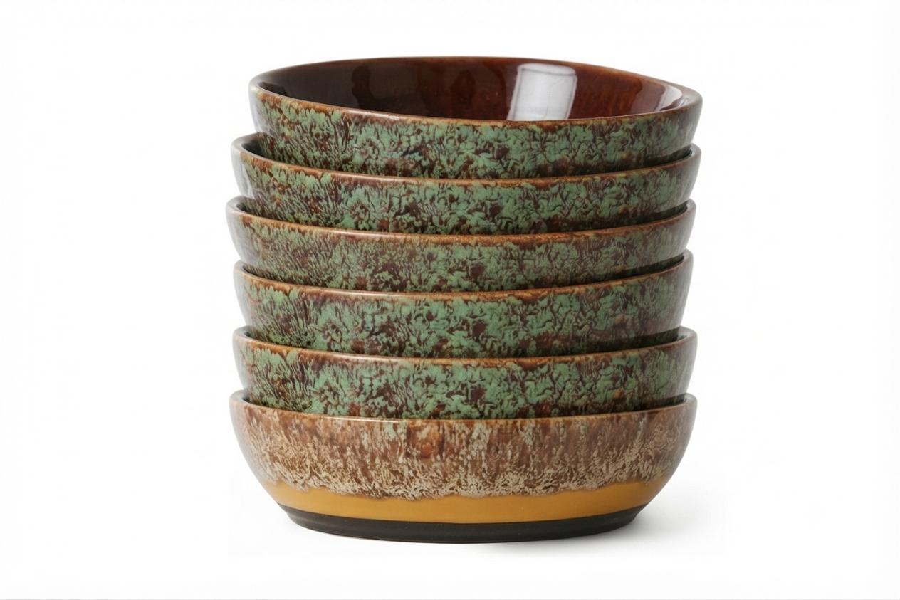 HKliving 70s Ceramics Pasta Bowls — Set of 6